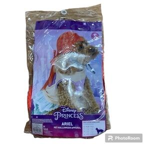Disney Ariel Dog Costume NEW Little Mermaid Small Halloween Princess Red Green